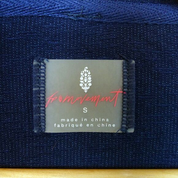 Free People Movement Sweatshirt Womens S Blue Boxy Surfside Terrycloth Crop Yoga - Picture 9 of 16